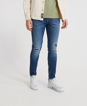 Superdry 02 Travis Skinny Férfi Farmer Kék | QKSRI2730